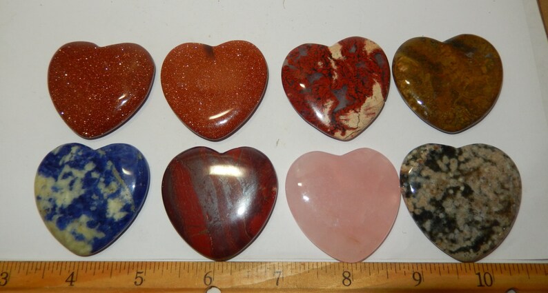 Flat Polished Stone Heart image 2