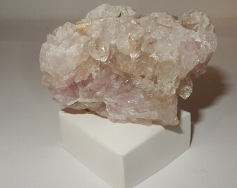 Crystalized Rose Quartz - rare form with clear quartz and mica