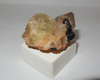 Goshenite with Quartz and Tourmaline