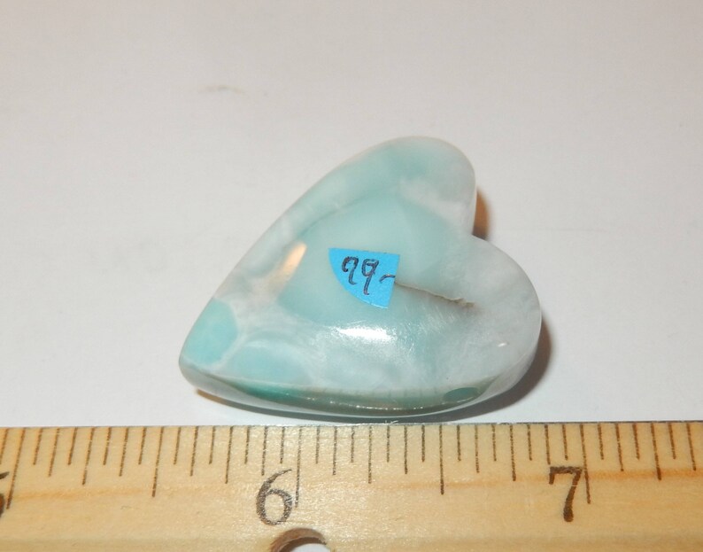 large hole Drilled Larimar Heart