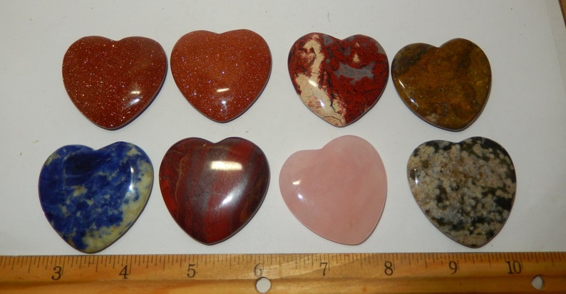 Flat Polished Stone Heart image 3