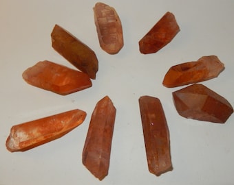 Hematite over Quartz Crystal aka Red Quartz