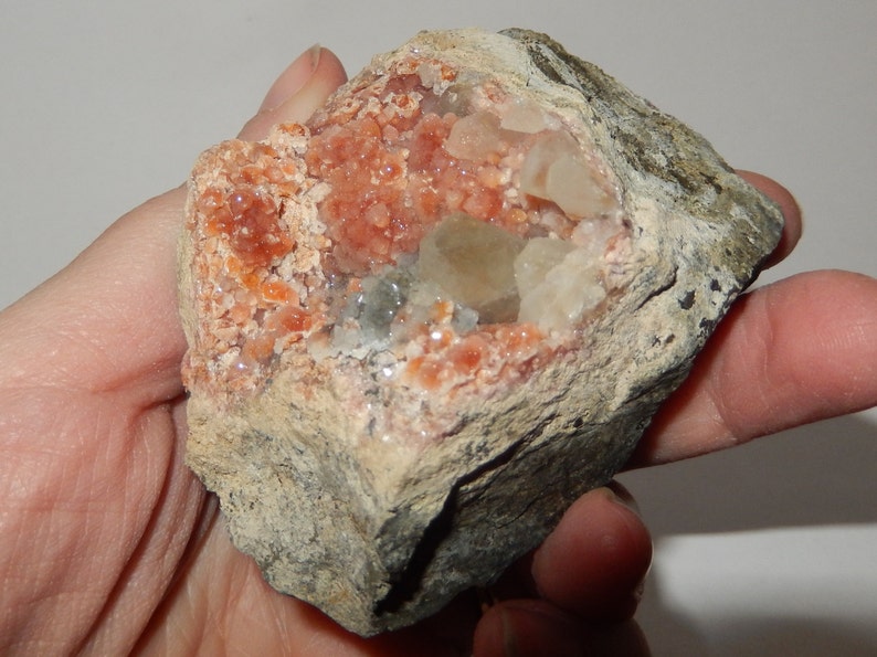 Rhodocrosite crystal cluster image 1