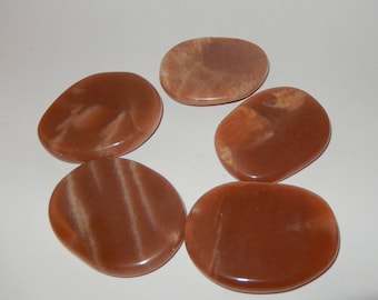 Peach Moonstone flat palm