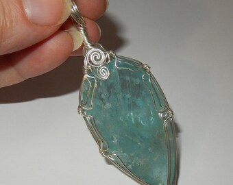 Aquamarine Crystal Pendant