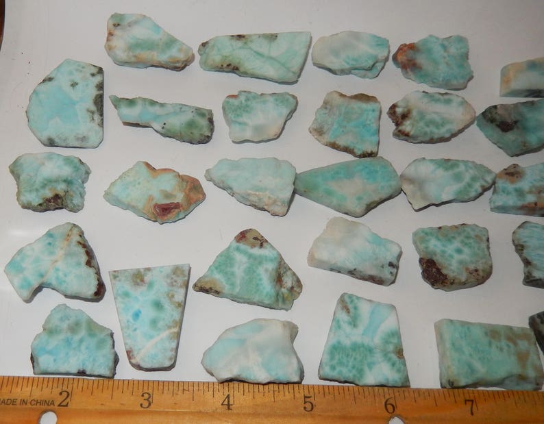 Larimar slab raw image 3