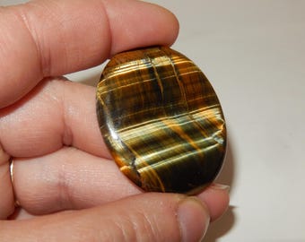 Blue & Yellow mixed Tiger Eye Cabochon - Large