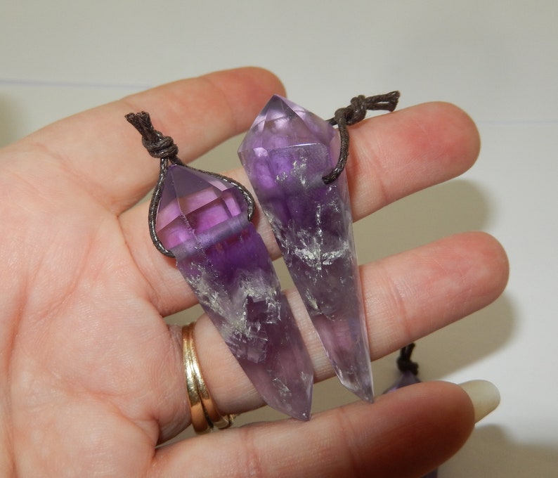 Drilled Amethyst Point image 2