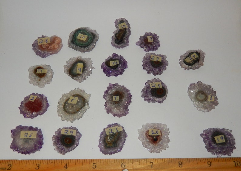 Amethyst/Quartz stalactite slice image 4