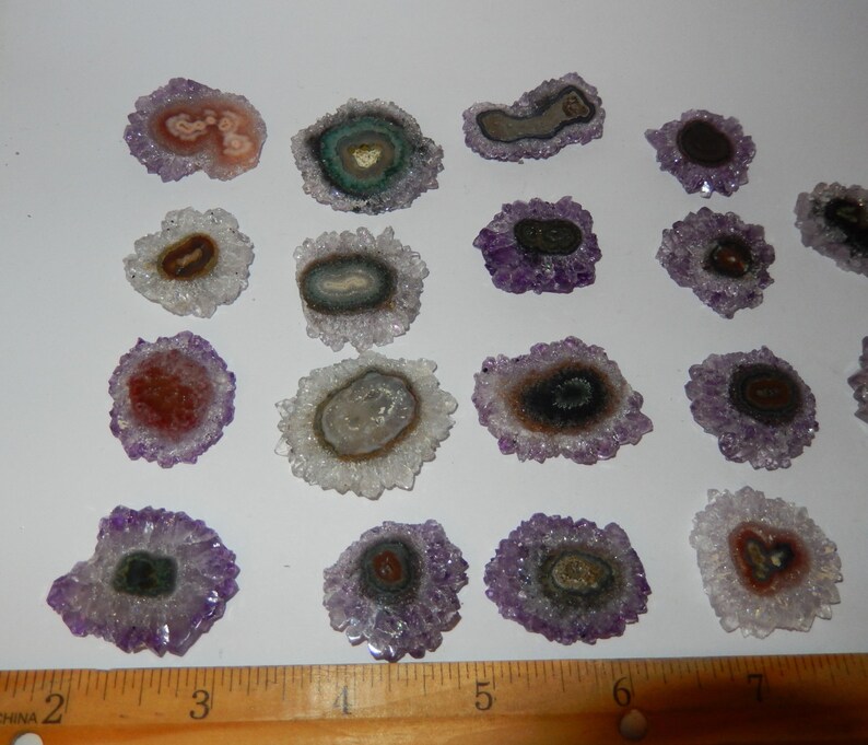 Amethyst/Quartz stalactite slice image 3