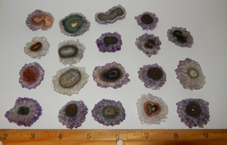 Amethyst/Quartz stalactite slice image 2