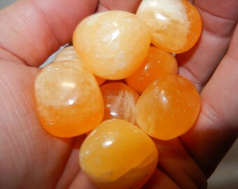 Orange Calcite - tumbled