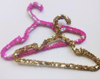 Child Sized Gold Sequin Hanger