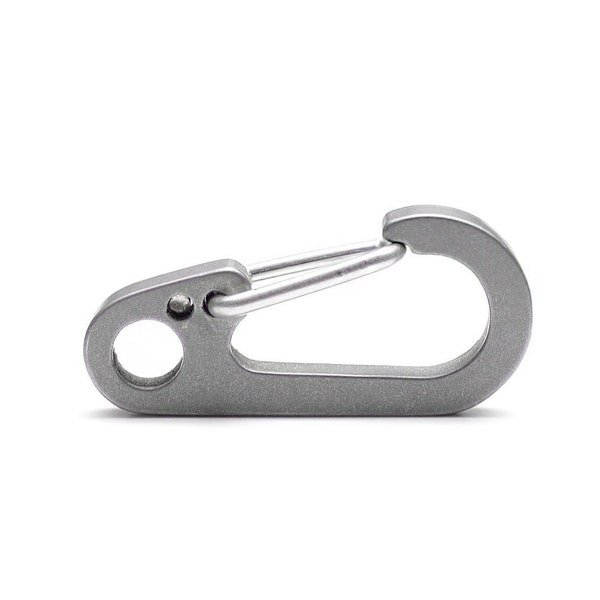 Titanium EDC Carabiner Snap Clip for Keychains, Gear Lanyards, Keys, Jewelry and More. Super Strong Grade 5 Titanium Made in the USA!