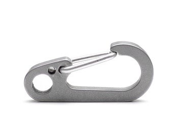 Titanium EDC Carabiner Snap Clip for Keychains, Gear Lanyards, Keys, Jewelry and More. Super Strong Grade 5 Titanium Made in the USA!