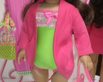 HOT PINK COVER Up Shrug Cardigan 18 inch doll clothes
