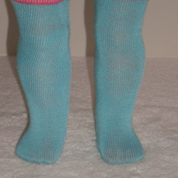 vêtements de poupée American Girl 18 pouces Turquoise cuisse haute chaussettes