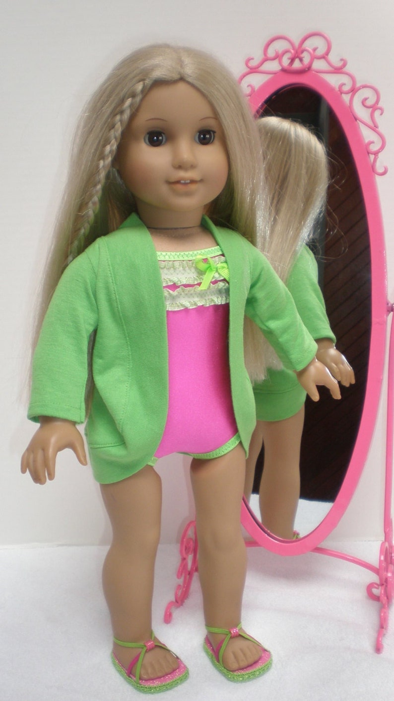 LIME GREEN COVER Up Shrug Cardigan 18 inch doll clothes
