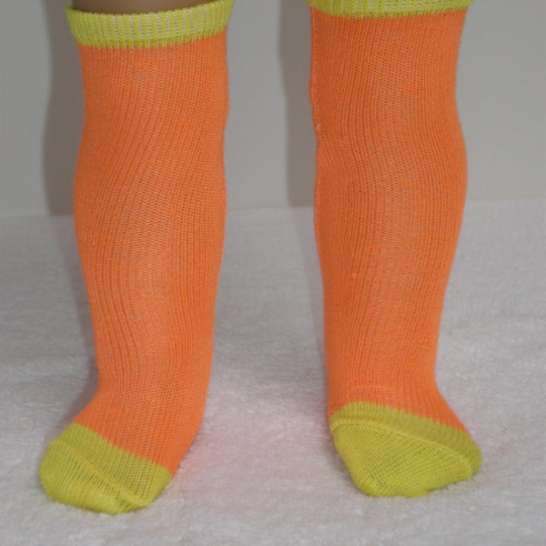 vêtements de poupée American Girl 18 pouces Orange cuisse haute chaussettes