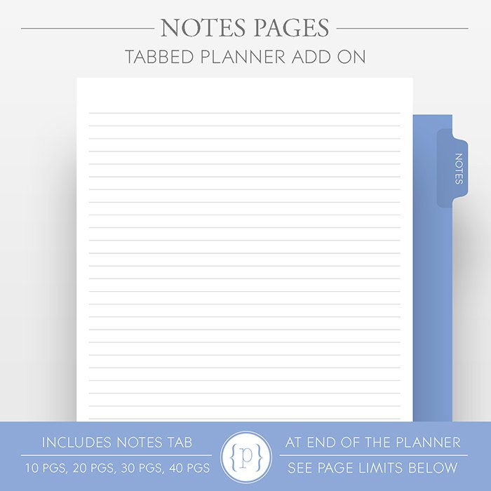 Extra Planner Notes Pages