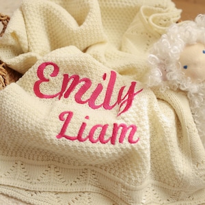 newborn name blanket knit newborn blanket soft newborn blanket embroidered name baby name blanket girl name blanket baby shower gift