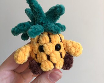 Patrón PDF: Mini piña de ganchillo, juguete de decoración de verano, llavero inspirado en el jardín.