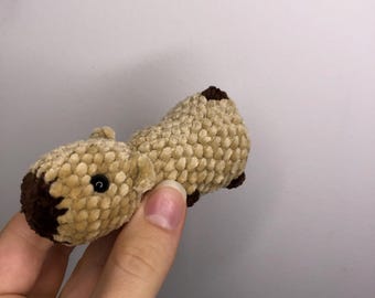 Patrón PDF de capibara de peluche pequeño a crochet sin costuras, tutorial para principiantes