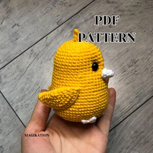 PDF-mönster Chick Cure bomullsvirkad leksak Amigurumi fågelhandledning för nybörjare påskdekorationer