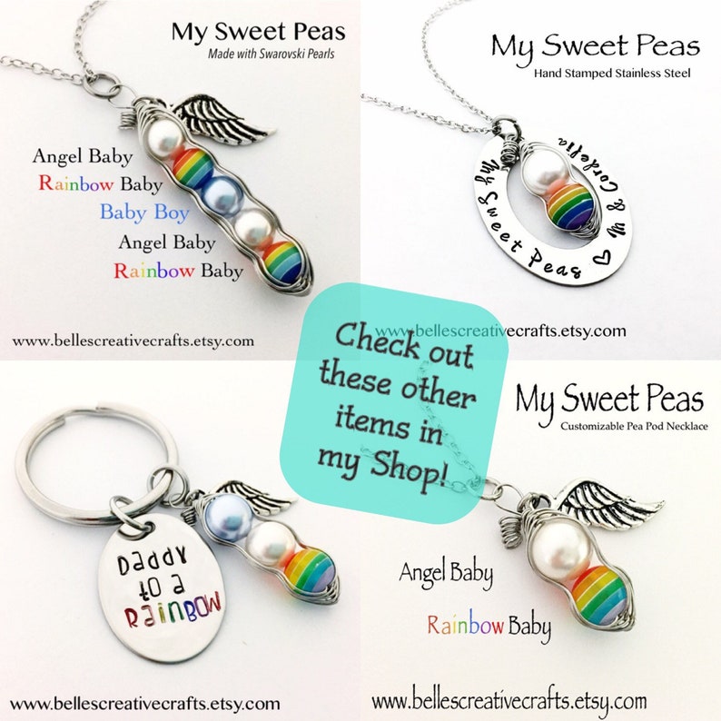 Rainbow Baby ONESIE ADD a baby gift to your Rainbow Sweet Pea necklace!
