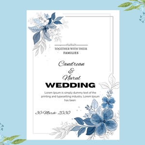 Bearbeitbare Premium Hochzeitskarte / Canva Hochzeitskarten Vorlage / Canva Hochzeitskarte / Geburtstagskarte