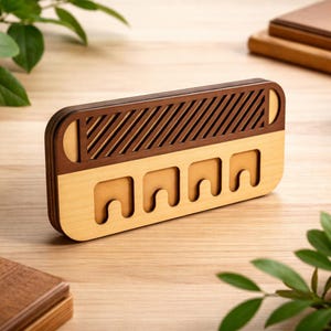 Porta-chaves elegante – Organizador de parede com corte a laser e decoração para entrada (somente arquivos digitais)