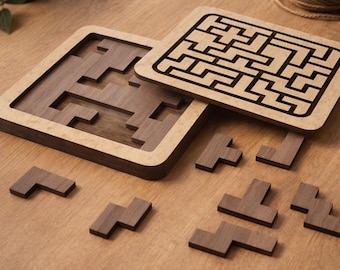 Laser Cut Maze Puzzle Board Game - Digital Files