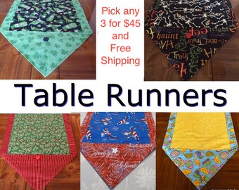 Table Runner ** Pick any 3 for 45 Dollars W FREE SHIPPING ** House Warming Gift - Handmade Gift  / Gift for Mom / Hostess Gift