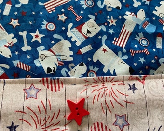 Table Runner - House Warming Gift - Handmade Gift - Patriotic Dogs Runner - Gift for Mom  *