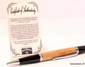 Wood Pen * Made from a recycled Jack Daniel’s® Tennessee whiskey Barrel * Wooden Pen/wood pen/Pen Pen Pen/wood pen  *