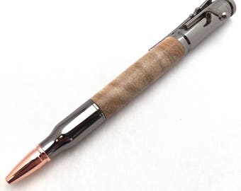 Handmade Pen - Wood Bolt Action Ballpoint Pen - Bullet Pen - Gift for Hunter - Unique Gift * Gift for Dad * Gift for Boyfriend