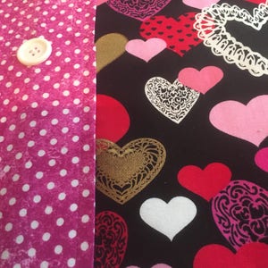 Table Runner House Warming Gift Handmade Gift Valentine's Day Hearts and Dots Runner Gift for Mom Gift for Wife image 2