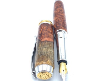 Wooden Pen * Amboyna Burl  Wood * 5th Wedding Anniversary gift * Birthday gifts* Wedding * Handmade Pen * Custom Pens   *