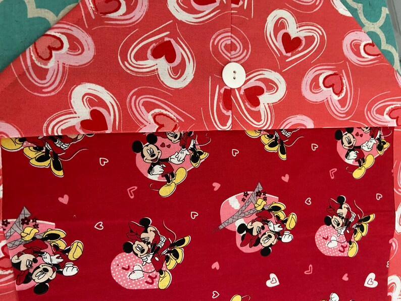 Table Runner House Warming Gift Handmade Gift Mickey and Hearts Gift for Mom Gift for Wife image 4