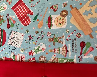 Holiday Baking Table Runner - House Warming Gift - Handmade Gift -Wedding Anniversary Gift  * Second Anniversary Gift * Gift for Grandma