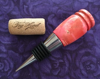 WINE BOTTLE STOPPER -  Gift ** Gift for Dad ** Gift for Mom ** 5th Wedding Anniversary  * birthday gifts * Birthday Present