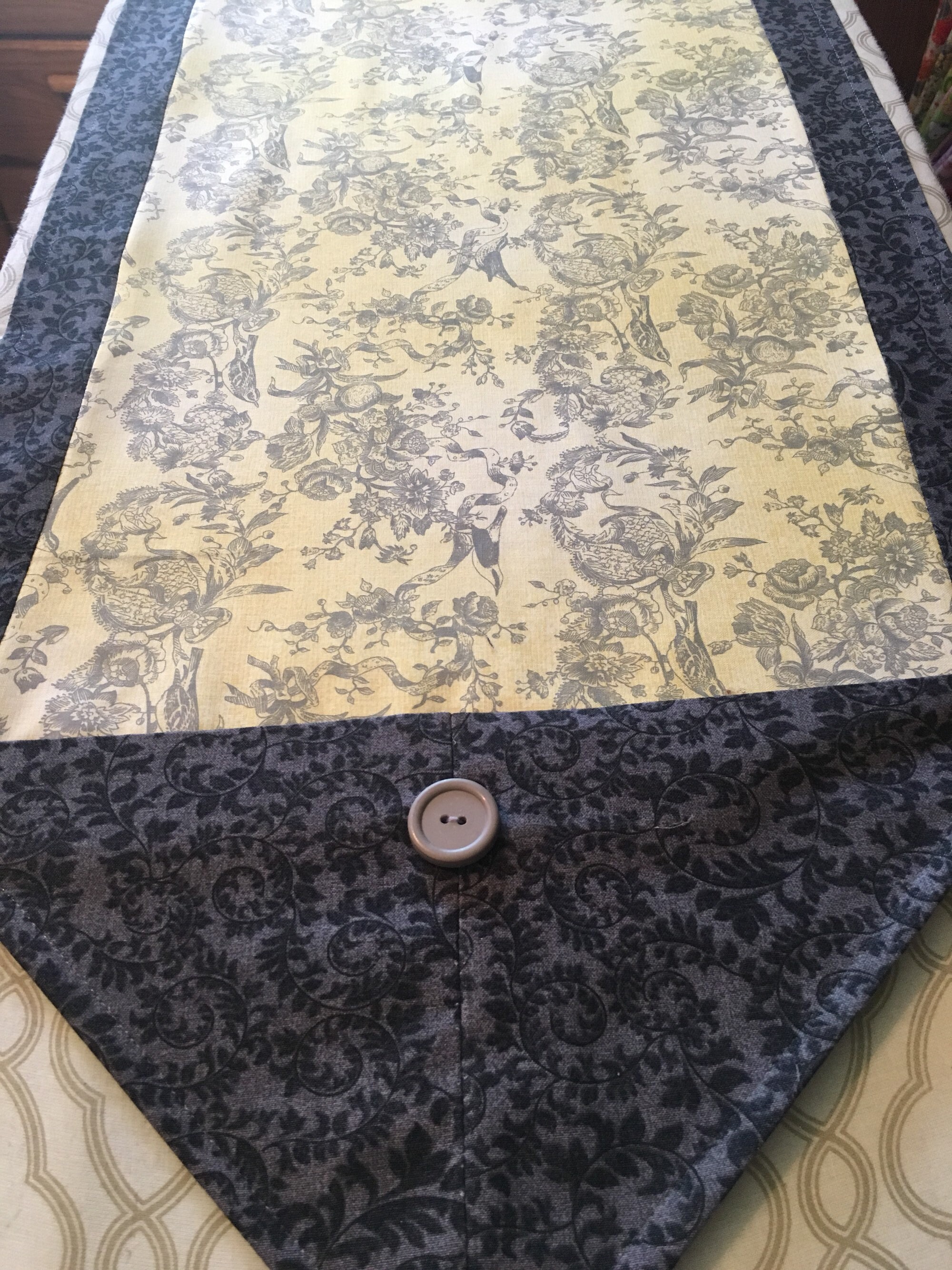 Yellow and Grey Table Runner House Warming Gift Handmade Etsy