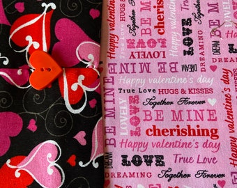 Table Runner - House Warming Gift - Handmade Gift - Valentine's Day  ** Swirly Hearts and Words of Love ** Gift for Mom - Gift for Wife