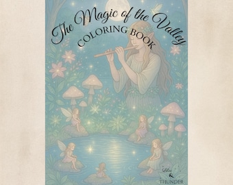 Fairy Coloring Pages Printable – 10 Fantasy Forest Fairy Coloring Sheets, Magical Adult Coloring Pages, A4 PDF Instant Download