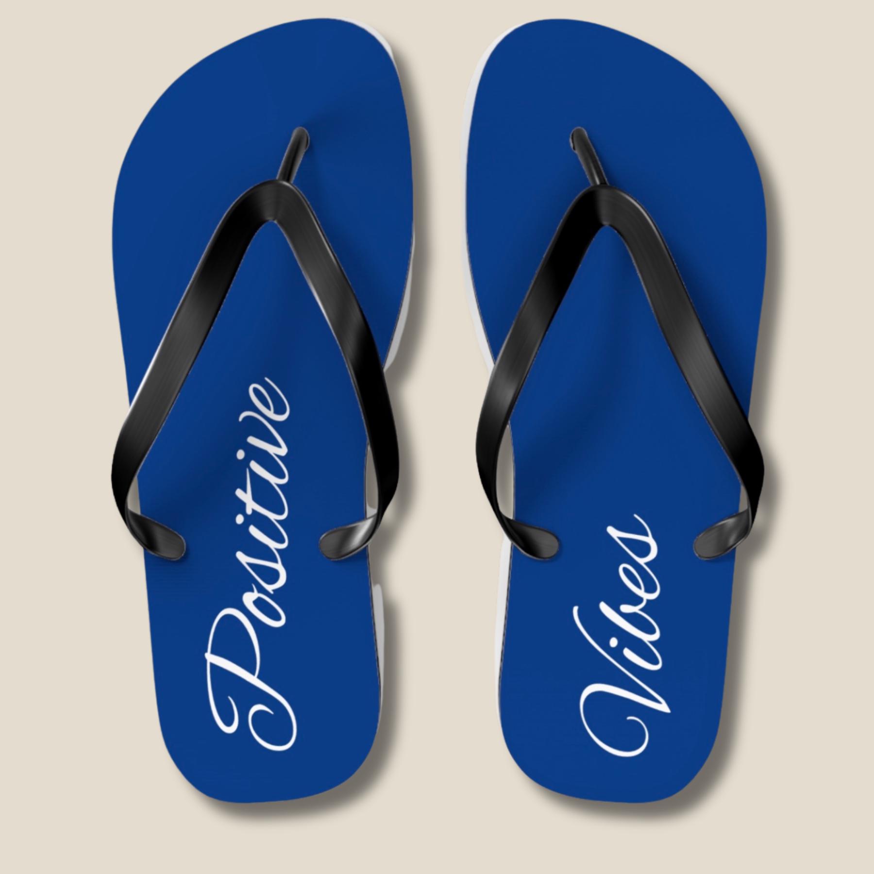 Personalized Flip Flops Custom Name Sandals Design Your Own Shoe Choose ...
