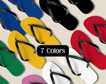 Personalized Flip Flops Custom Name Sandals Design Your Own Shoe Choose 7 Colors, Unique Gift for Everyone Personalized Sandals in 7 Colors