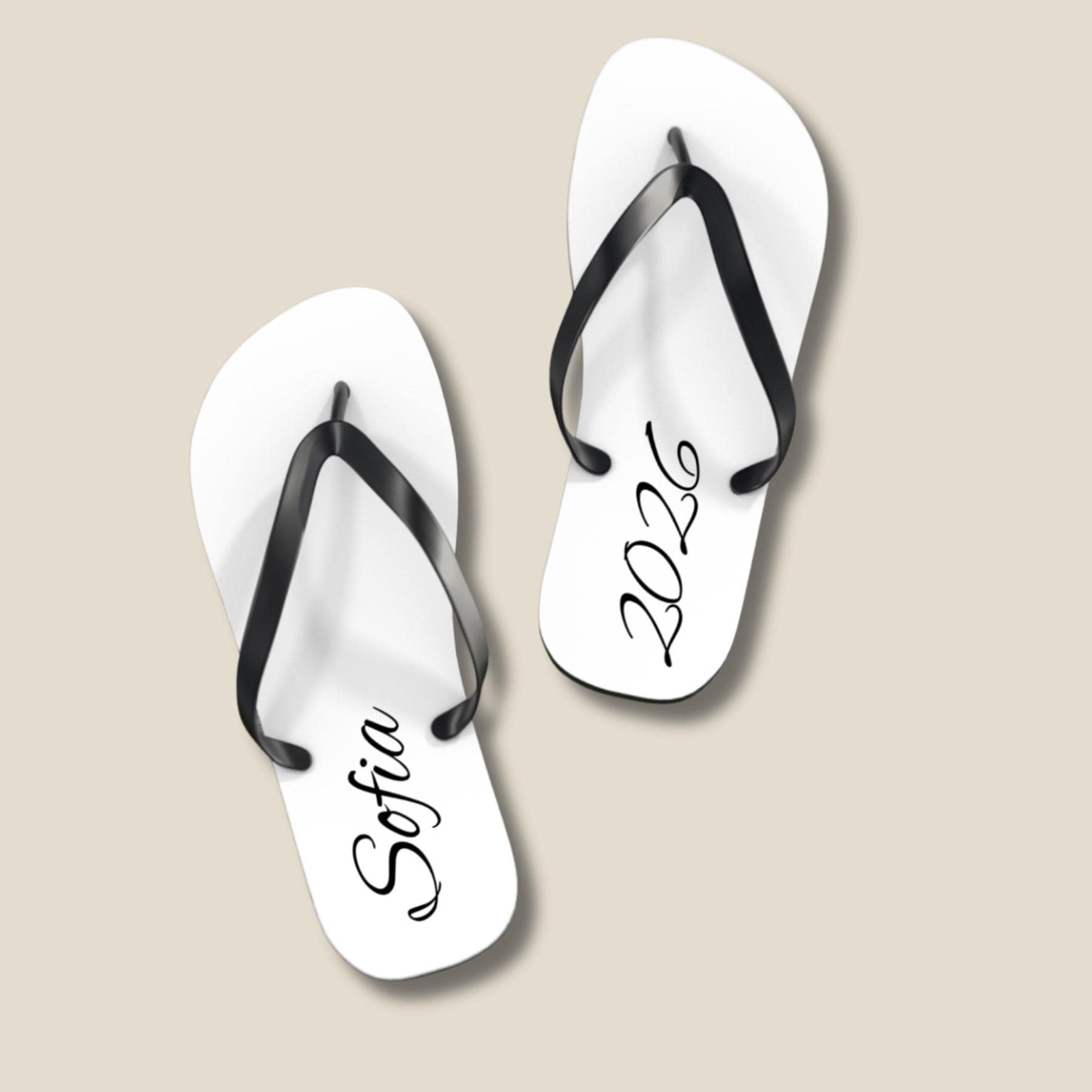 Personalized Flip Flops Custom Name Sandals Design Your Own Shoe Choose ...