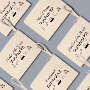 Mother of the Groom Survival Kit Zipper Pouch Bridal Party Accessory Wedding Essential Gift for Groom&#39;s Mom Personalized Makeup Organizer