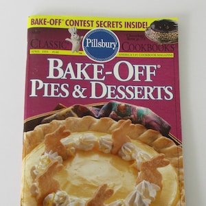 vintage 1993 Pillsbury Bake Off Pies & Desserts Livre de recettes, livret de recettes, livre de recettes à couverture souple, recettes de tartes, recettes de desserts, pâtisserie image 1