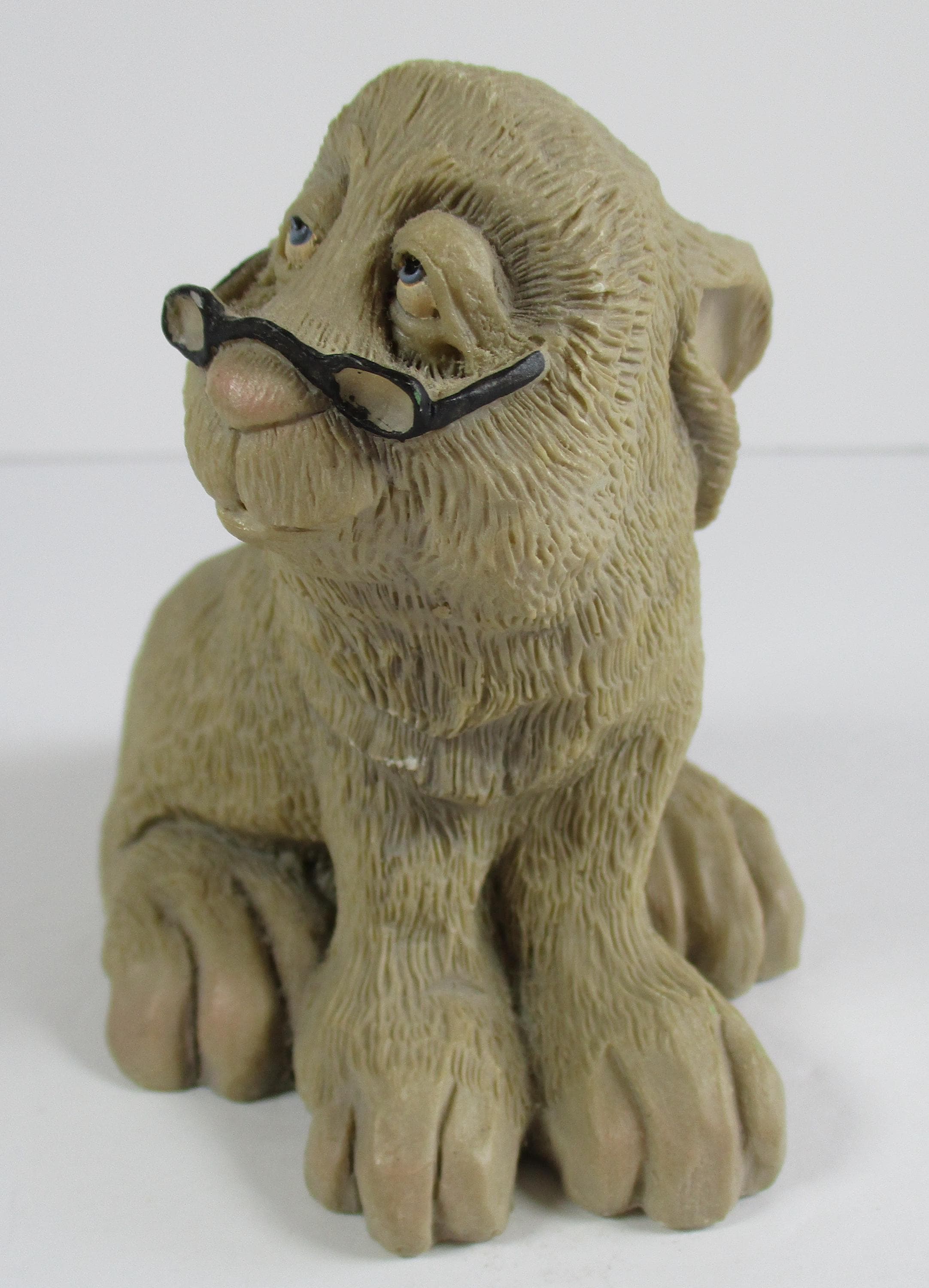 Vintage 1991 Frumps Resin Bunny Rabbit With Glasses Figurine, Foster, D